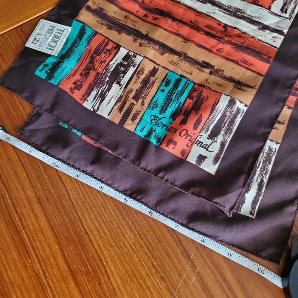 Vintage Elorian Original  Stripe neutral tones scarf